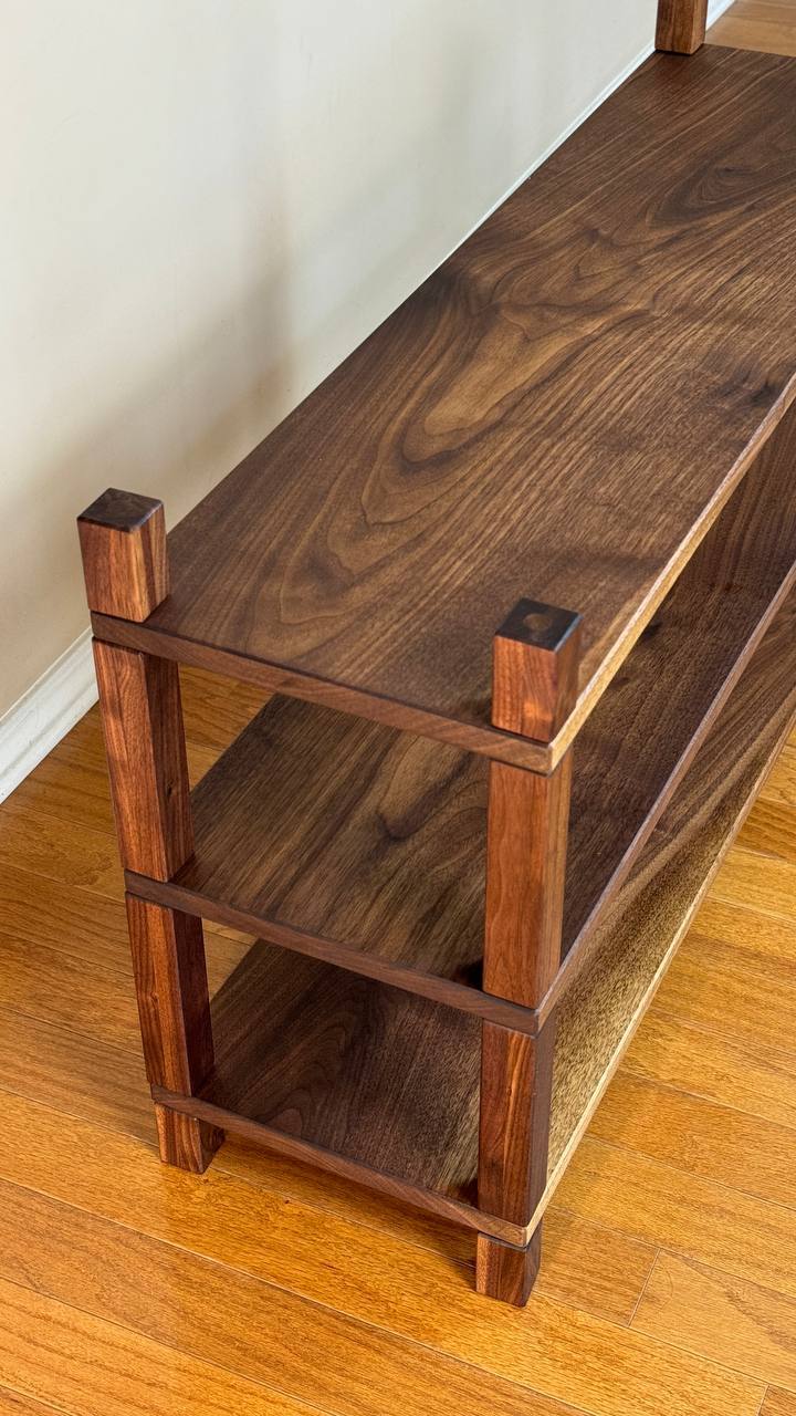 Solid Wood Shoe Rack – Slab Style 2–4 Tier Organizer