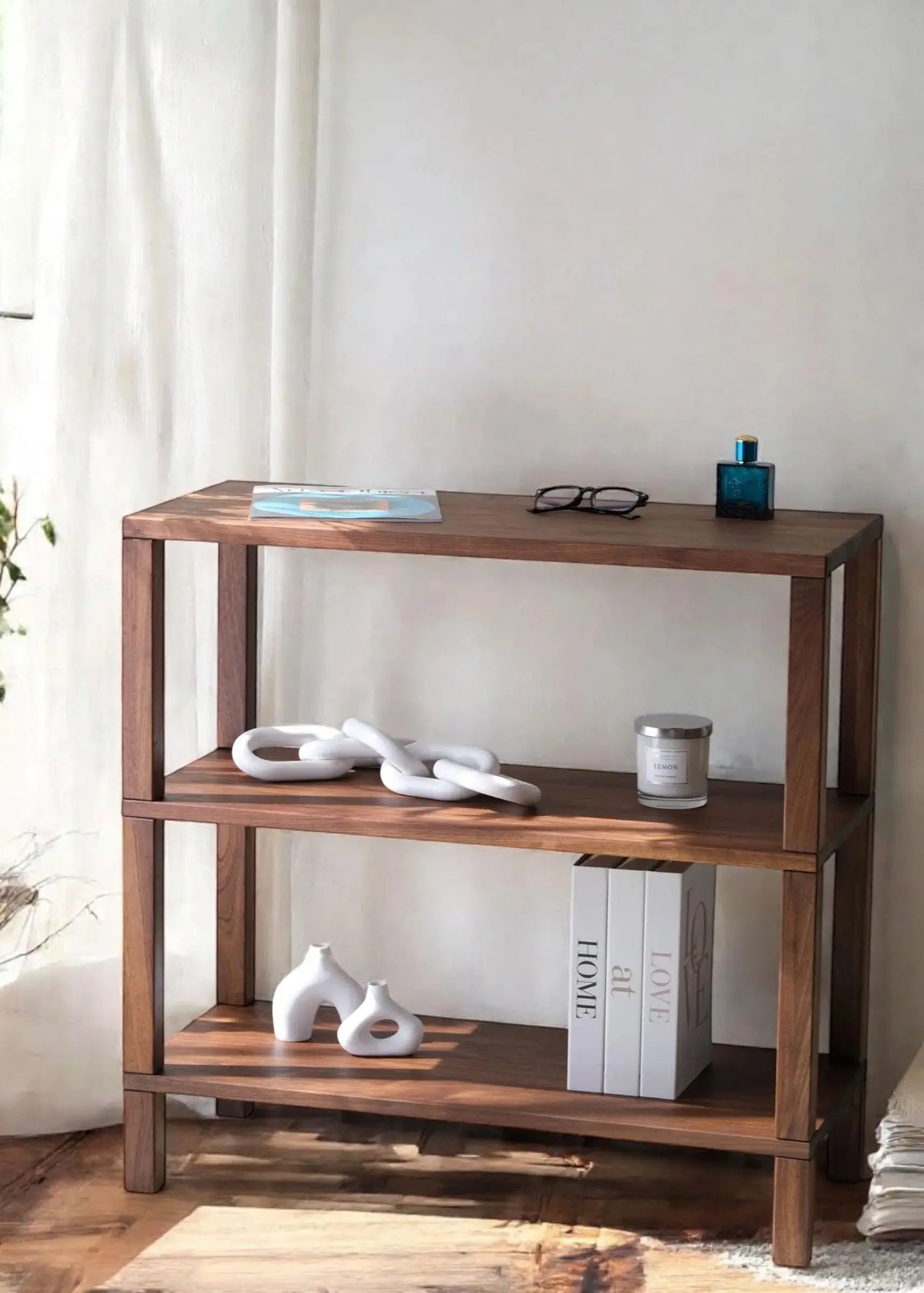 Bookcase Nightstand Rack Solid Wood Bookcase & Nightstand – Oak or Walnut, USA Made
