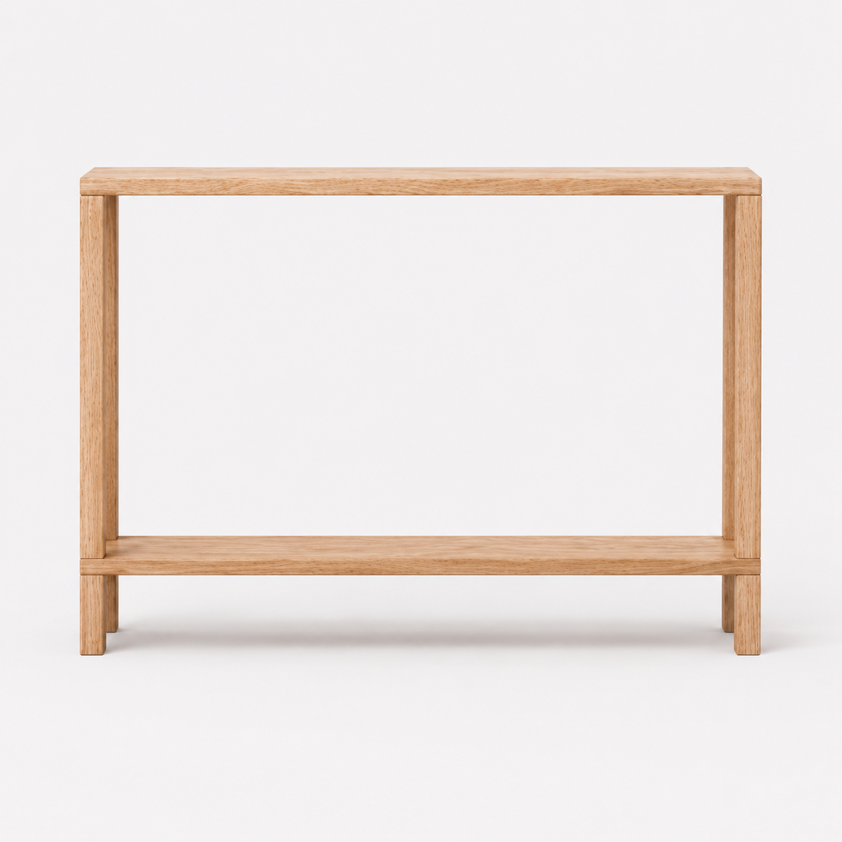 Natural | Solid wood console table in natural finish, view 1