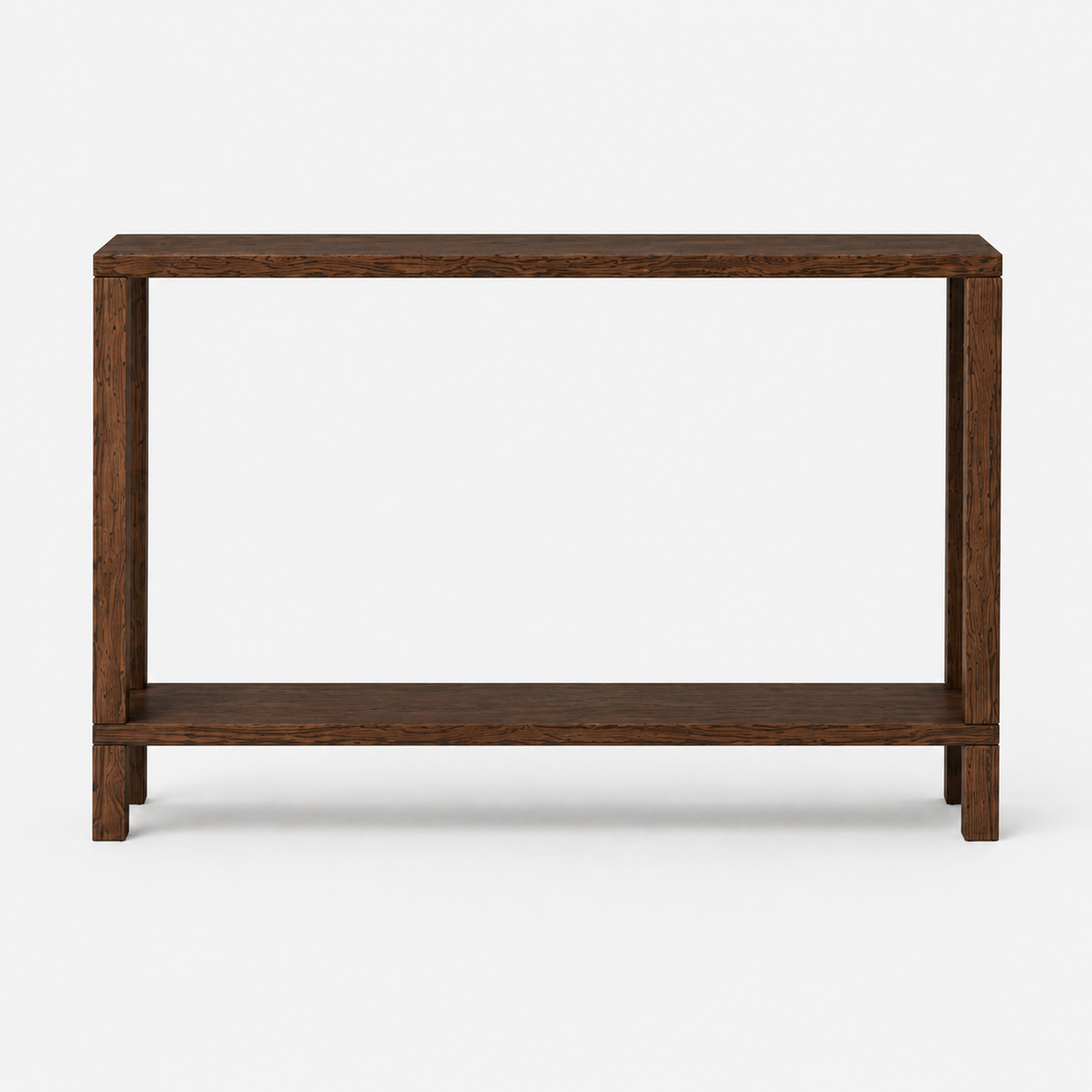 Dark Brown | Solid wood console table in dark brown finish, view 1