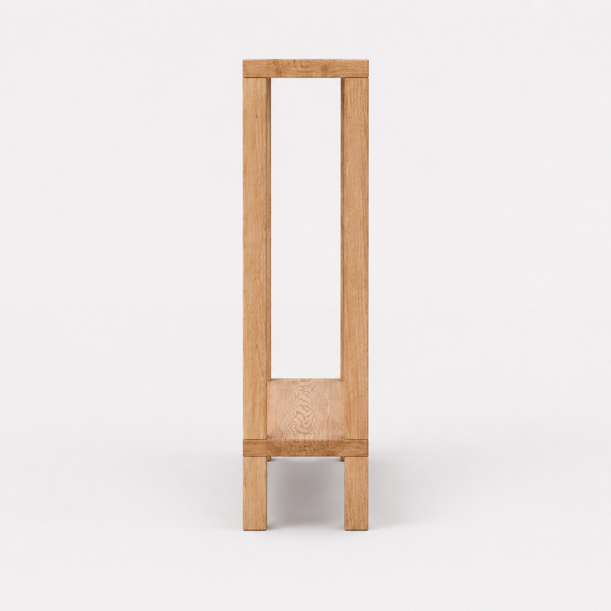 Natural | Solid wood console table in natural finish, view 3