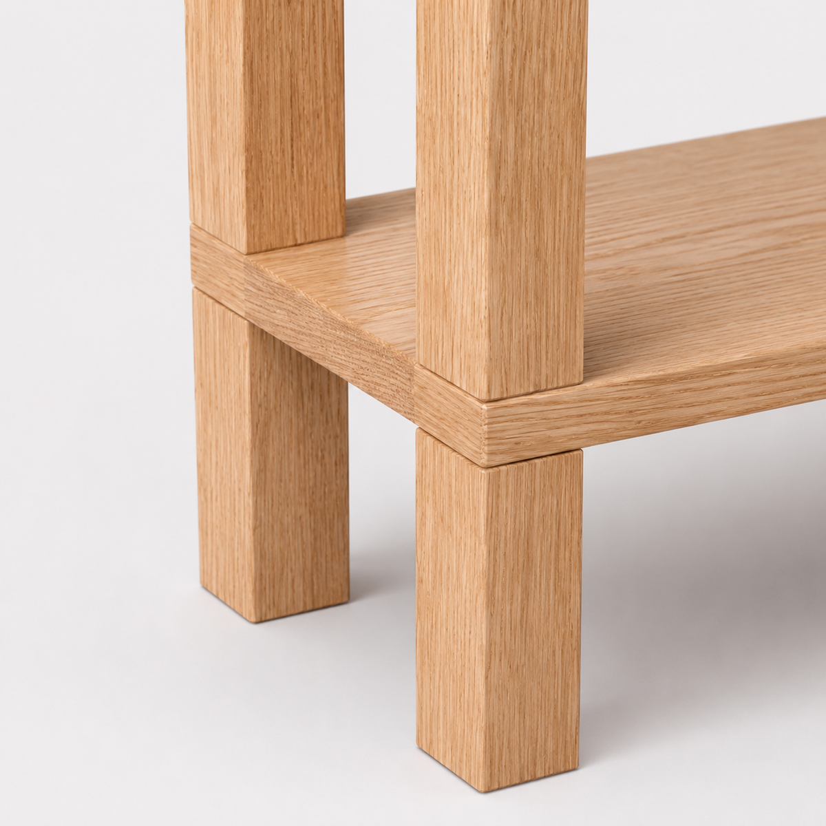 Natural | Solid wood console table in natural finish, view 5