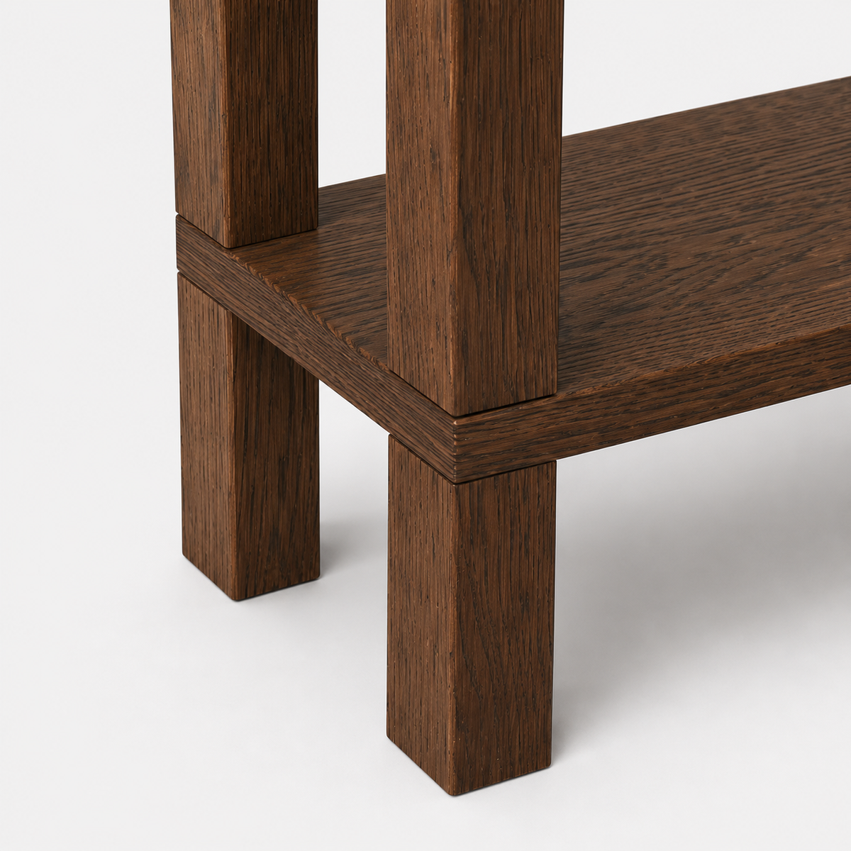Dark Brown | Solid wood console table in dark brown finish, view 5