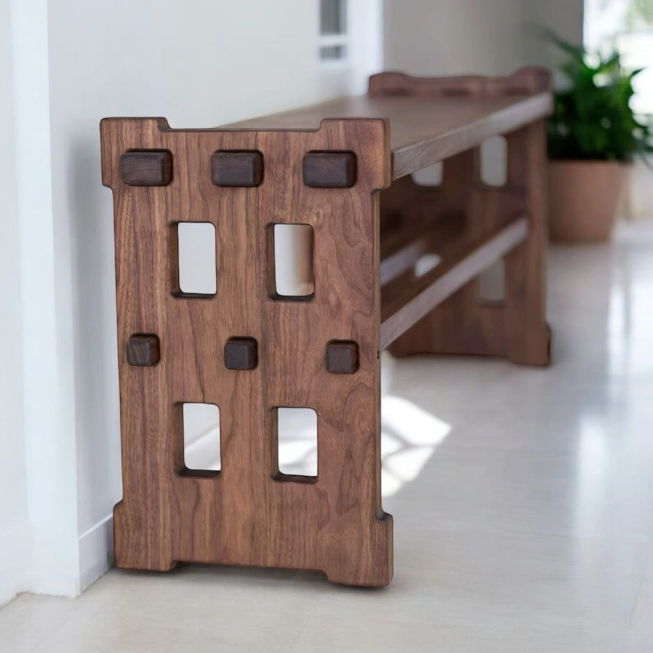 Entryway Benches – Solid Wood Seating with Storage, USA-Made