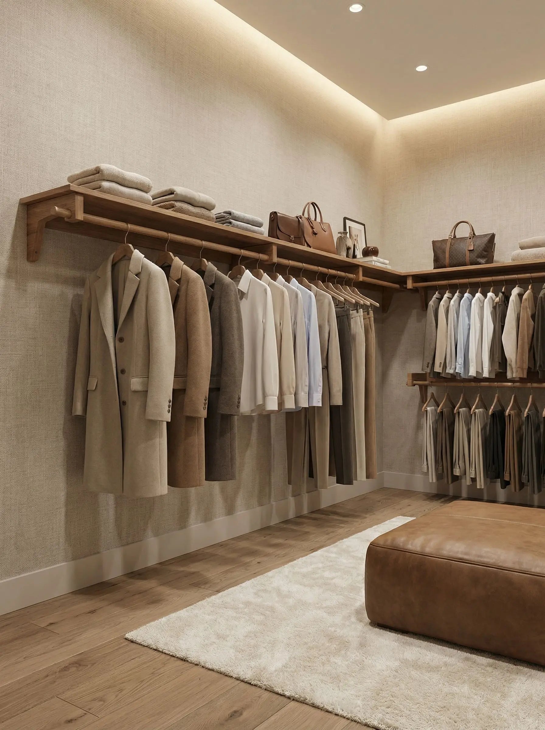 Custom Solid Wood Closet Shelves – Handcrafted, Minimalist Storage