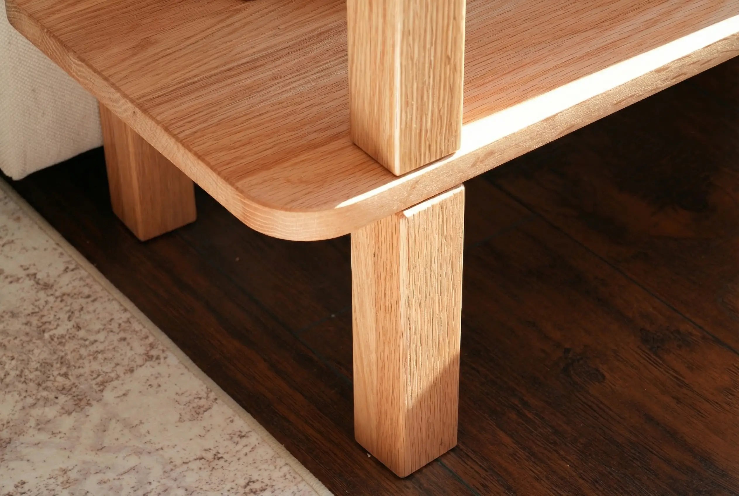 SideDesk — Solid Wood Side Table with Shelf