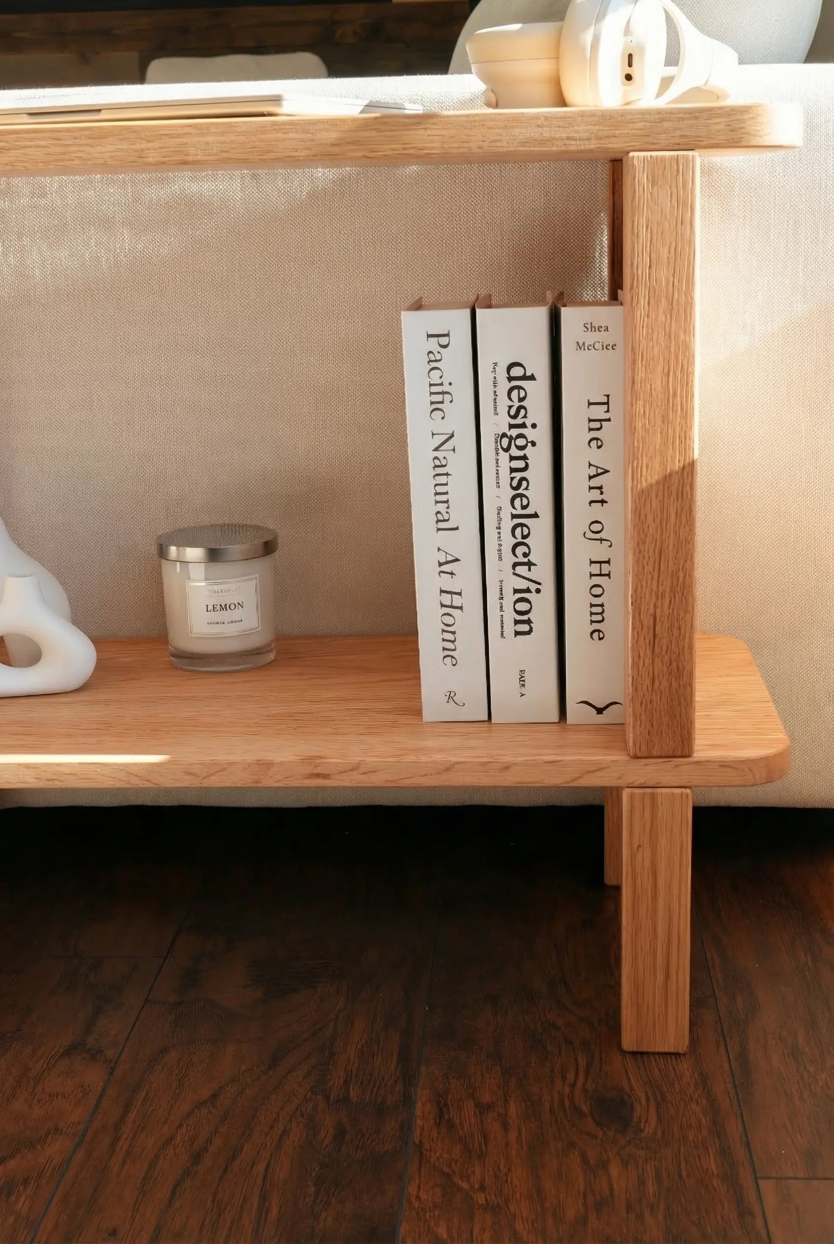 SideDesk — Solid Wood Side Table with Shelf