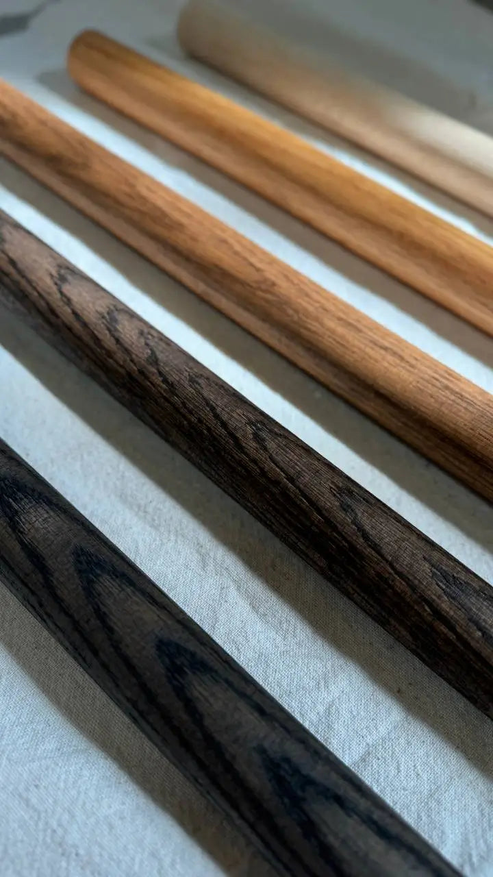 Rod Wire Windows Wood Curtain Rods & Brackets – Solid Oak Window Hardware